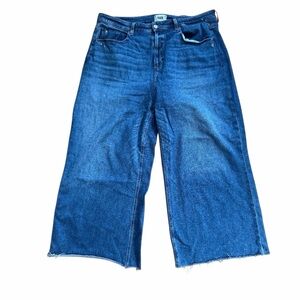 PAIGE Medium Blue Wide Leg Jeans